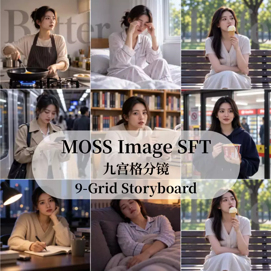 MOSS-Image-SFT 9-Grid Storyboard Generation