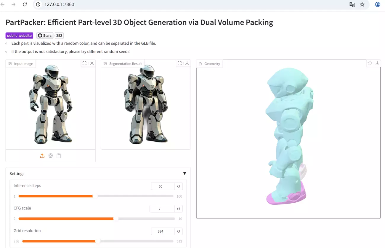 PartPacker screenshot 1