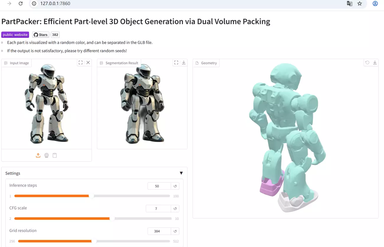 PartPacker screenshot 2